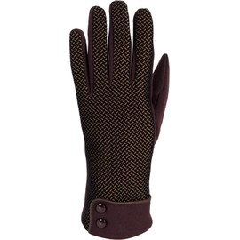 styleBREAKER 09010029 Women's Touchscreen Gloves with Ribbed Pattern and Fleece Lining, Warm Thermal Finger Gloves, Winter, dark brown
