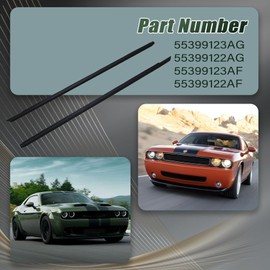 FZJDSD 2PCS Front Right & Left Side Door Window Belt Molding Fit for Dodge Challenger 2008-2016# 55399123AG 55399122AG 55399123AF 55399122AF