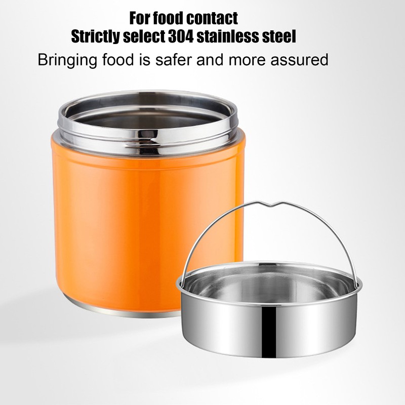 Insulated Food Jar 304 Stainless Steel Japanese Style Round Shape