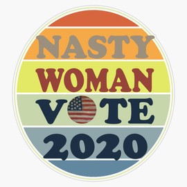 LAD Studio Nasty Woman Retro Nasty Women Vote Feminist Election Sticker Bumper Sticker Vinyl Decal 5""