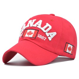 Canada Baseball Cap,Adjustable,Canada Day Hat Embroidered Maple Leaf Flag Hat for Men Women Kids