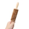 yueton 1 Pack Wooden Embossed Rolling Pins Engraved Embossing Rolling