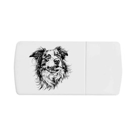 'Australian Shepherd Portrait' Pill Box with Tablet Splitter (PI00033919)