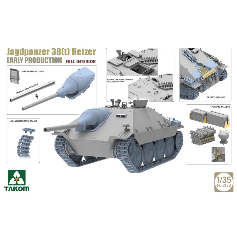 Tacom TKO2170 1/35 German Army Type 38 Light Destroyer Tank,