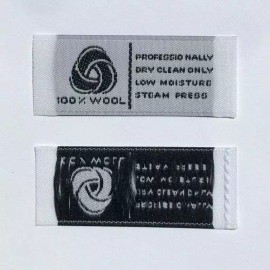 Sean Label 100 pcs WOVEN CLOTHING SEWING GARMENT WOMEN LABEL SIZE TAGS - 100% WOOL