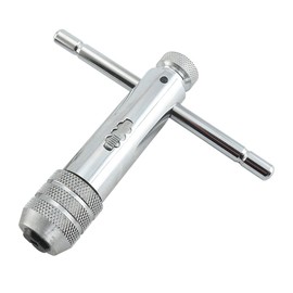MALAYAS - HSS M3-M8 3mm-8mm T-Handle Reversible Ratchet Wrench Tapping Threading Tool Set with 5 Hand Screw Tap