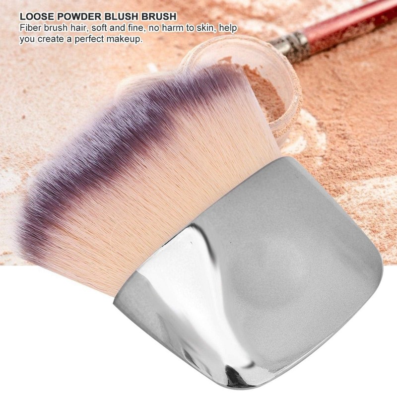Loose Powder Brush, Flat Arched Soft Fibe Mini Makeup Brush