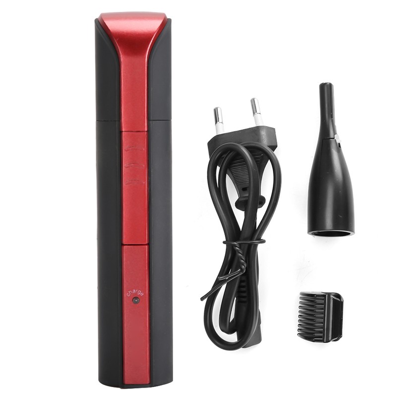 Professional Electric Eyebrow Trimmer Nose Hair Cutter Trimming Machine Red