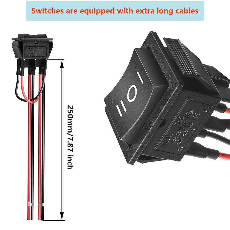 AWINLI DPDT Reverse Polarity Switch AC 16A 20A Control Motor