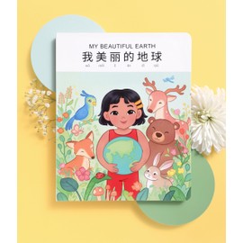 Spark Collection Bilingual Simplified Chinese-English Interactive Book | Learn Mandarin Chinese with Pinyin | Dry-Erase Writeable with Lift-The-Flaps and Audiobook (My Beautiful Earth (Green))