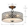 Saint Mossi Semi Flush Mount Ceiling Chandelier, Modern K9 Crystal