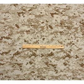 Military Fabrics MARPAT DESERT USMC NY/CO TWILL Military Spec CAMO Apparel BY 1/2(0.5) YARD 64"W