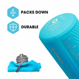 Hydrapak Flux Collapsible Bottle, 1 Litre, Malibu Blue