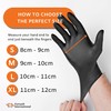 F8 Disposable Nitrile Examination Gloves, Size MEDIUM and BLACK, Latex