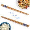 GLAMFIELDS Reusable Chopsticks Japanese Natural Bamboo Classic Style 5 Pairs