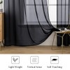 MIULEE 2 Panels Solid Color Sheer Window Curtains Elegant Window