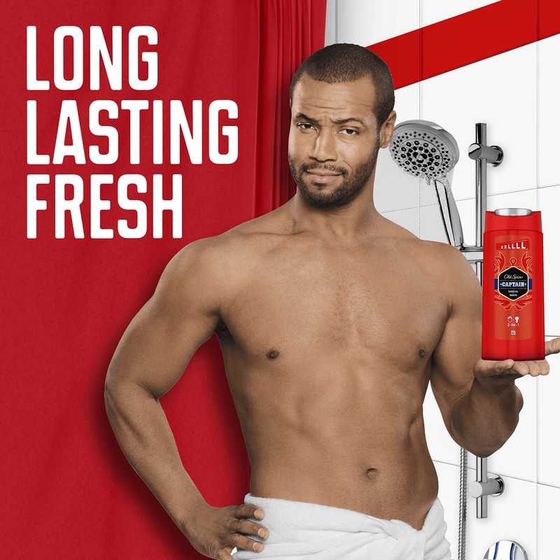 Old Spice Captain Shower Gel & Shampoo For Men, 2-In-1,