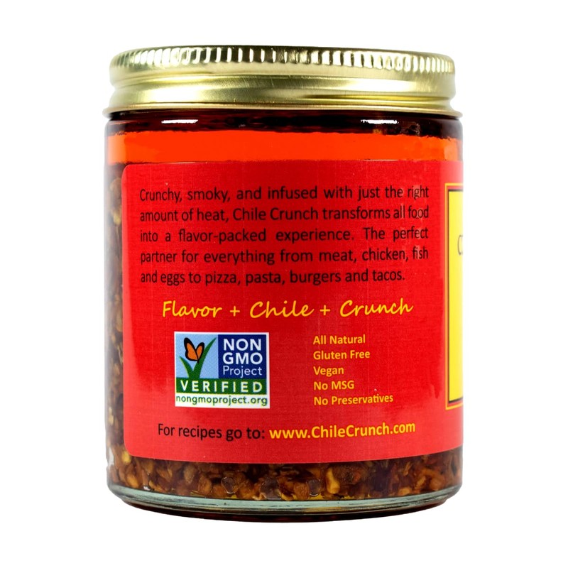 CHILE CRUNCH, A Crunchy All Natural Spicy Condiment HOT 5.5