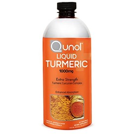 Qunol Liquid Turmeric Curcumin with Black Pepper, Turmeric Supplement 1000mg, Extra Strength, Joint Health, 60 Servings, 30.4 fl oz
