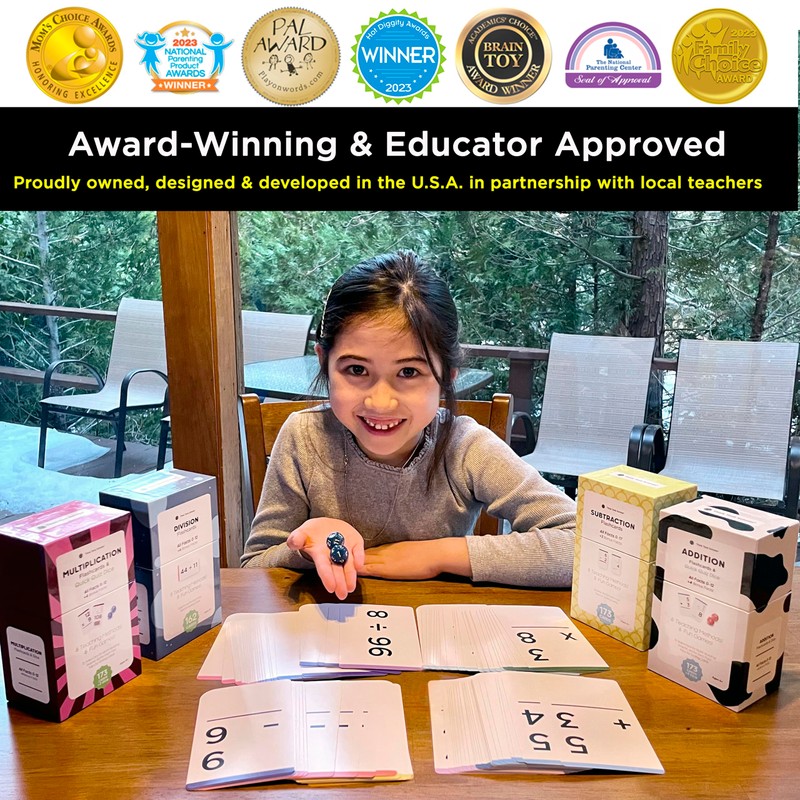 Award-Winning Math Flash Cards – 681 Addition, Subtraction, Multiplication &