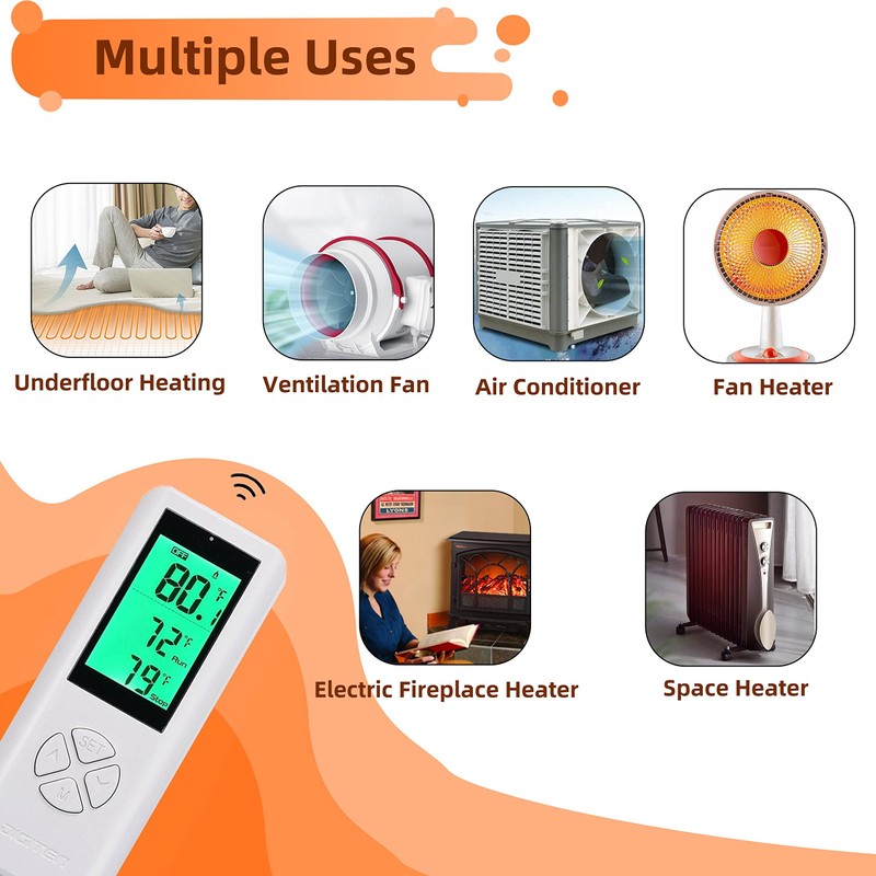 DIGITEN Temperature Controller WTC100 Wireless Thermostat Outlet Temperature Controlled Outlet