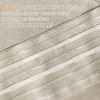 Yuanice Boho Beige Shower Curtain 72 in Waterproof Linen Polyester