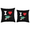 I Love Wheelbarrows Construction Single Wheel Transport Throw Pillow