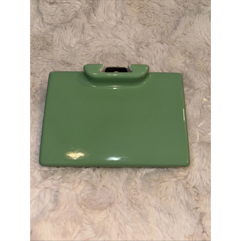 Chandler Vintage Soap Dish Holder Porcelain Wall Mount Jadeite Green