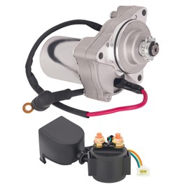 MOTOYUN 3 Bolt Starter Motor and Solenoid Starter Compatible with 50cc 70cc 90cc 100cc 110cc 125cc Dirt Bikes Go Karts ATVs Pit Bike Dune Buggy Sandrail Quad 4 Wheelers SSR Roketa Taotao Coolster