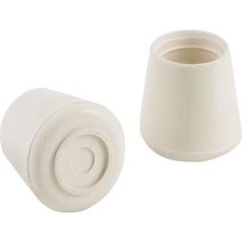 Shepherd Hardware 9225 1-1/2-Inch Inside Diameter Rubber Leg Tips, 2-Pack, Off-White -89225