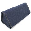 KKD Stylish Denim Glasses Hard Case, Triangle, Foldable, Simple, Storage,