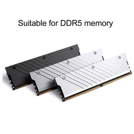 Bewinner Memory Heatsink, RAM Heatsink, DDR5 RAM Cooler with Heat Efficient Dissipation and Fast Conduction, Performance Improvement for Computers (Black)
