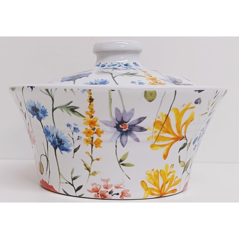 Rainbow Decors Wildflowers Meadow Casserole Dish with Lid 500 ml