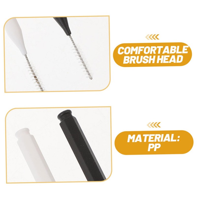 FOMIYES 60pcs Portable Eyebrow Brushes with Caps Mini Eyelash Applicators
