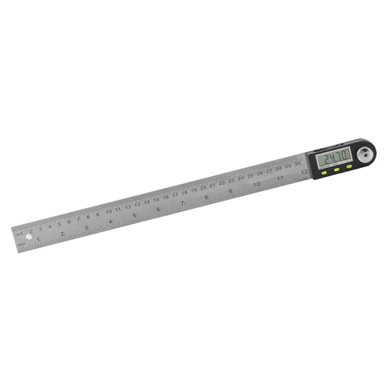 0-300mm Stainless Steel Electronic Protractor Digital Goniometer Angle Finder Miter
