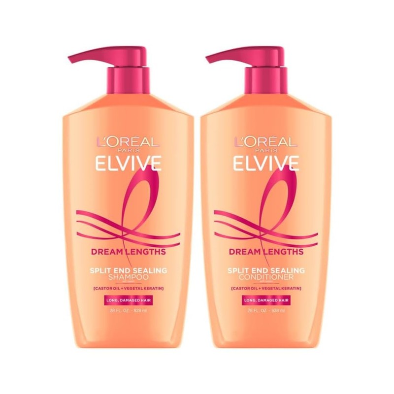 L'Oreal Paris Elvive Dream Lengths Shampoo and Conditioner Kit, Paraben
