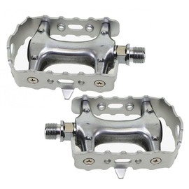 M-Wave MTB Pedal Aluminium Trekking Bicycle Pedals 9/16 Silver