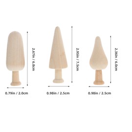 LALAFINA 20pcs Mini Wooden Trees Christmas Tree Craft Snowman DIY Crafts Peg Home Decor Ornament for Projects Easter and Christmas Party