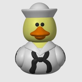 Collectible Military Themed Ducks - USMC, Army, Navy, Air Force Uniforms - Duck: Navy Duck