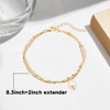 Ankle Bracelets for Women - Golden, Waterproof Boho Anklets with