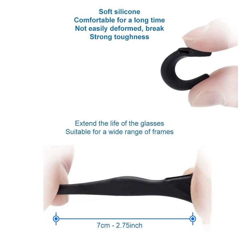 MMOBIEL 12 Pairs Universal Silicone Ear Grip Hooks Anti-Slip Temple