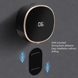 Saluaqui Automatic Soap Dispenser, Touchless Soap Dispenser, Wall Mounted Fast Foaming Infrared Induction Hand Soap Dispenser Machine with 280ml Capacity (Black)