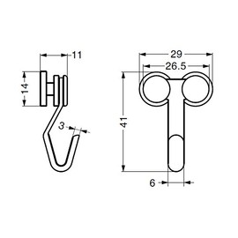 sugatune工業 pikutya-re-ru B movable hooks B Hooks B1003 Ni Plated