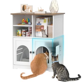 GDLF Cat Feeding Station, Cat Cabinet for Microchip Feeder with Dog-Proof Design, Specially Fits Surefeed & Automatic Pet Feeder for Multi-Pets Home