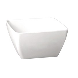 APS GF136 Melamine Square Bowl, 19 cm Item Length, Pure White