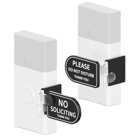 Universal Acrylic Doorbell Warning Sign, Do Not Disturb & No Soliciting for Front Door, Fits Any Doorbell, Suitable for Undisturbed Napping, Baby Sleep, and Dog Barking, Easy install - 2 Pack