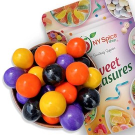 NY Spice Shop Mix Colored Gumballs - 3 Pound Gumballs for Gumball Machine - Chewing Gum Dubble Bubble Candy - Fruit Flavored Bulk Candy - Old Fashioned Candy for Machine Refill - 150 Pcs