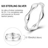 Hapour 925 Sterling Silver Ring for Women, Simple Statement Eternity