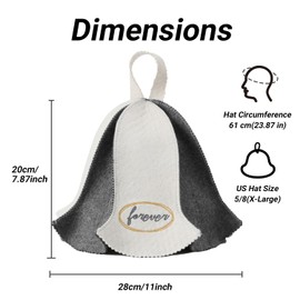 100% Wool Sauna Hat, Traditional Russian Sauna Hat Accessories for Men and Women, Infrared Steam Sauna Accessories Cap