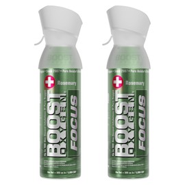 Boost Oxygen Medium Focus Rosemary Aroma 5L Canister | Respiratory Support for Aerobic Recovery, Altitude, Performance & Health (2 Pack)